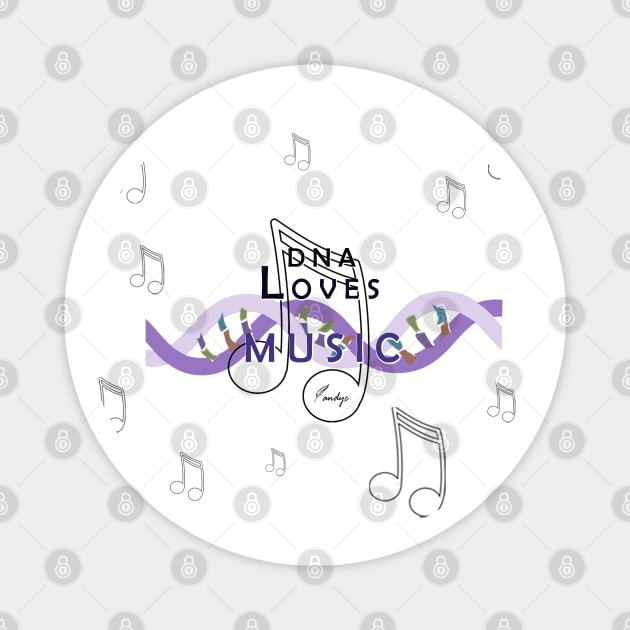 DNA MUSIC LYLA Magnet by ACUANDYC